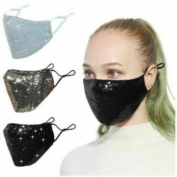 Sequin Fashion Face Mask - Picture 1 of 6
